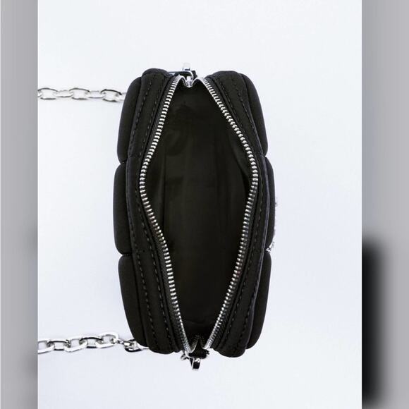 Zara Black Jewel Rhinestone BEADED MINI Quilted CROSSBODY BAG - Picture 4 of 16